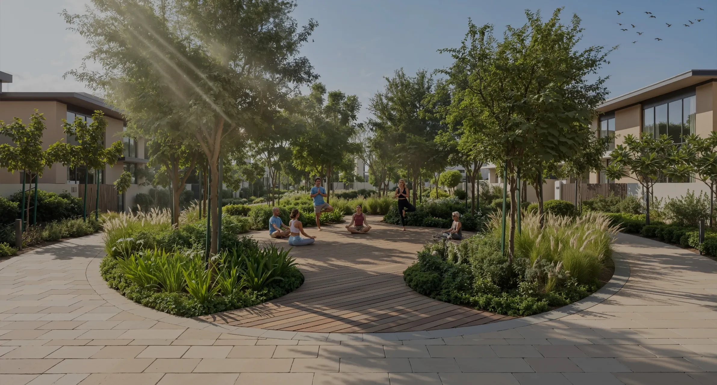 Water and landscape at Sobha City