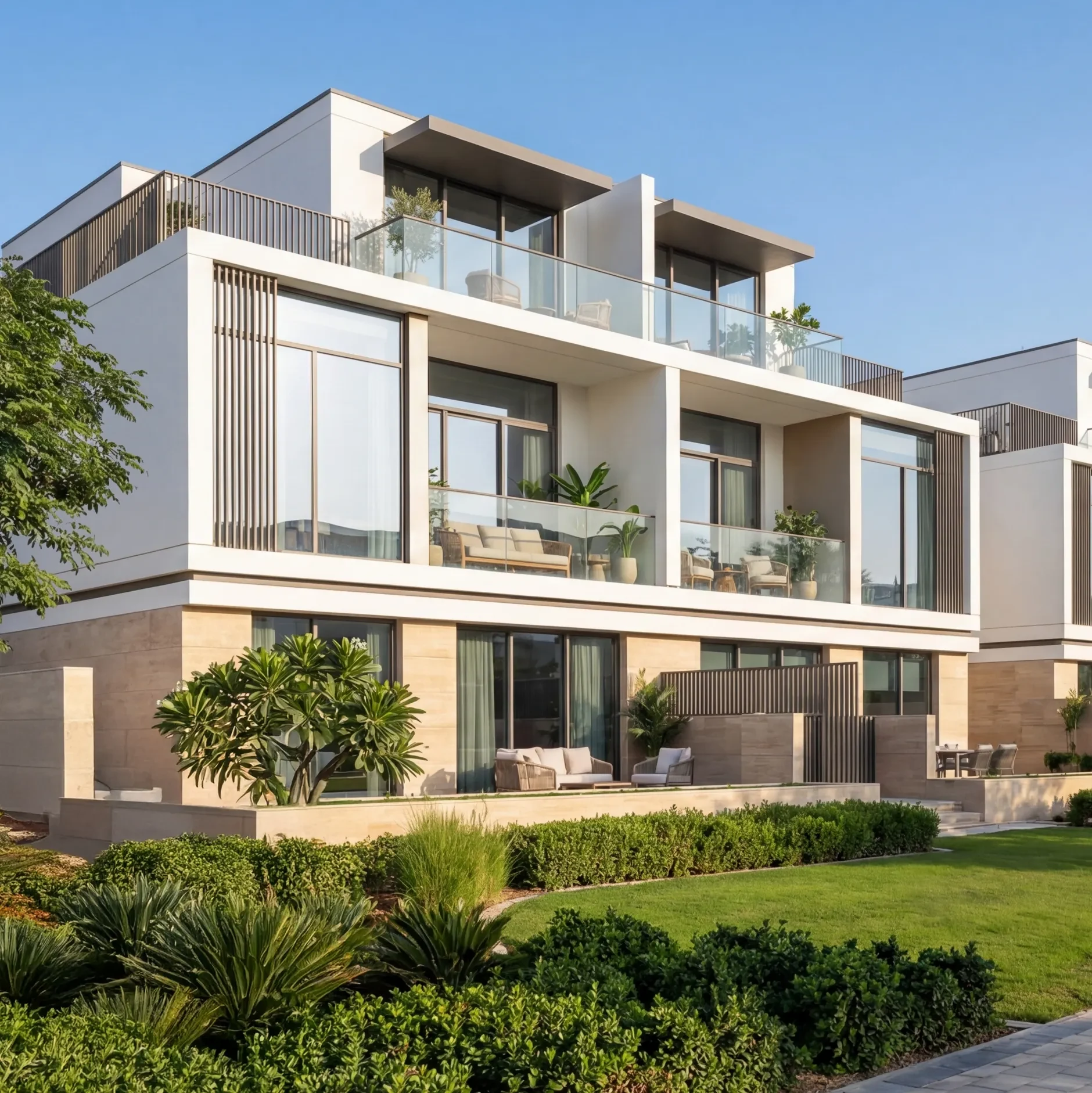 The Terraces landscaped setting